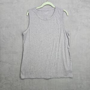 Athleta Gray Sleeveless Athletic Tank Top Soft Stretch Activewear Size Large